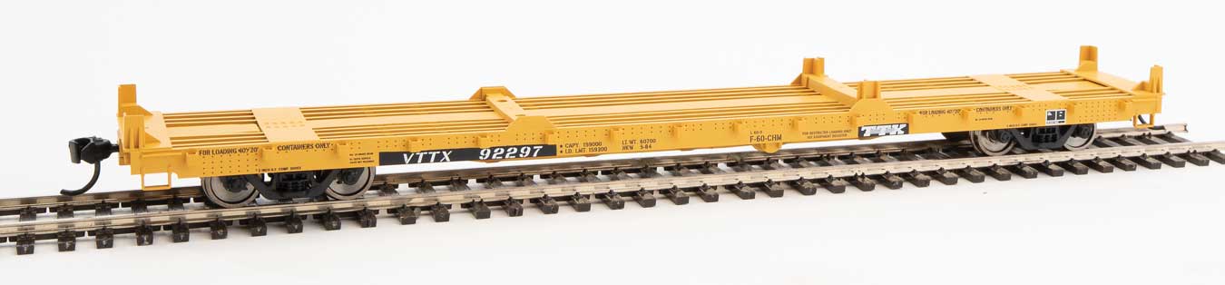 Walthers Mainline 910-5385 60' Pullman Flatcar "Container Service" TTX  VTTX 92297