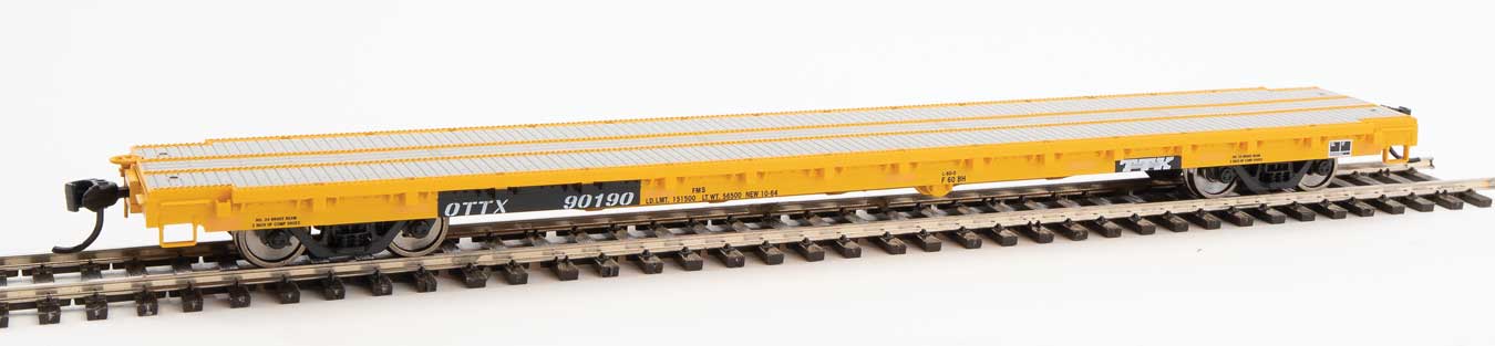 Walthers Mainline 910-5474 60' Pullman Flatcar "Farm Machinery" TTX OTTX 90190