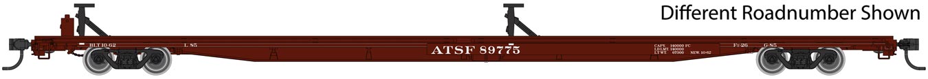 Walthers Mainline 910-5481 HO Scale G85 85' Flatcar Santa Fe ATSF 89809