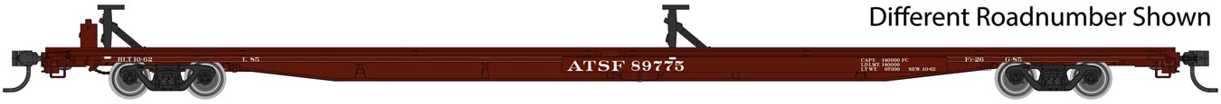 Walthers Mainline 910-5480 HO Scale G85 85' Flatcar Santa Fe ATSF 89798