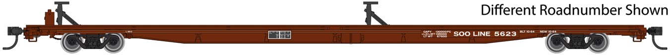 Walthers Mainline 910-5492 HO Scale G85 85' Flatcar SOO Line 5635