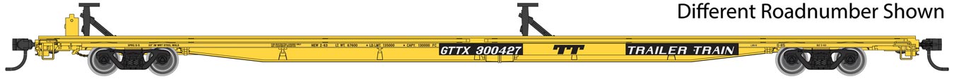 Walthers Mainline 910-5505 HO Scale G85 85' Flatcar Trailer Train GTTX 300453