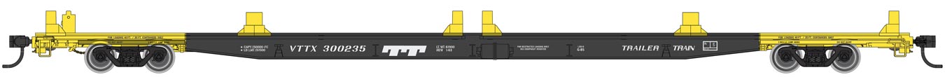 Walthers Mainline 910-5507 HO Scale G85 85' Flatcar Trailer Train VTTX 300235