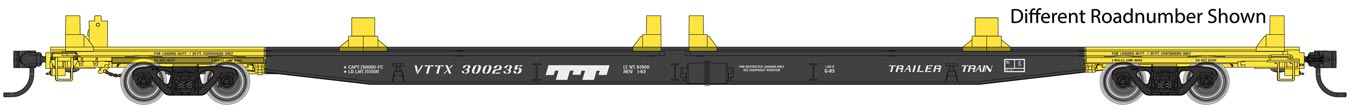 Walthers Mainline 910-5510 HO Scale G85 85' Flatcar Trailer Train VTTX 300607