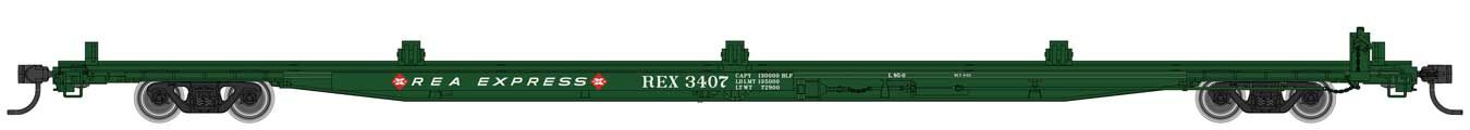 Walthers Mainline 910-5527 HO Scale G85 85' Flatcar Railway Express REA 3407