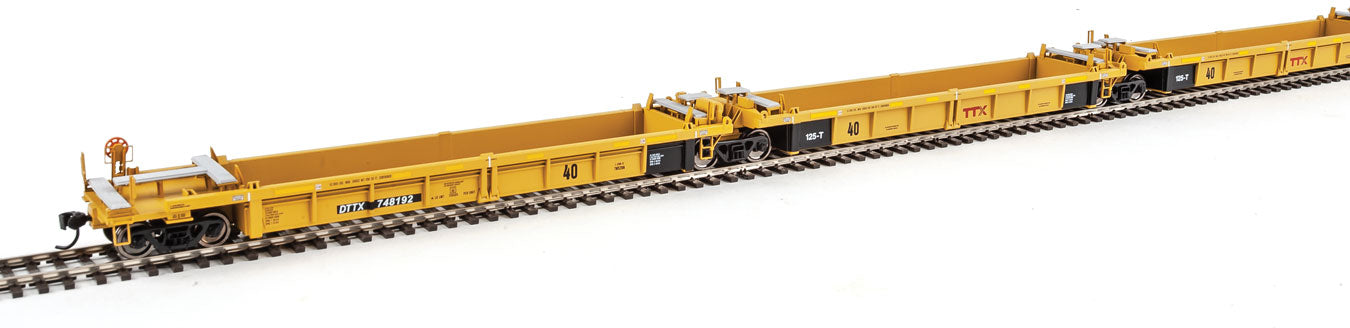 Walthers Mainline 910-55612 HO Scale 5 Unit Rebuilt 40' Well Car TTX Small Red Logo DTTX 748192