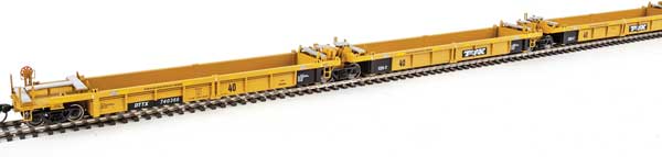 Walthers Mainline 910-55644 HO Scale 5-Unit Rebuilt 40' Well Car TTX DTTX 740366