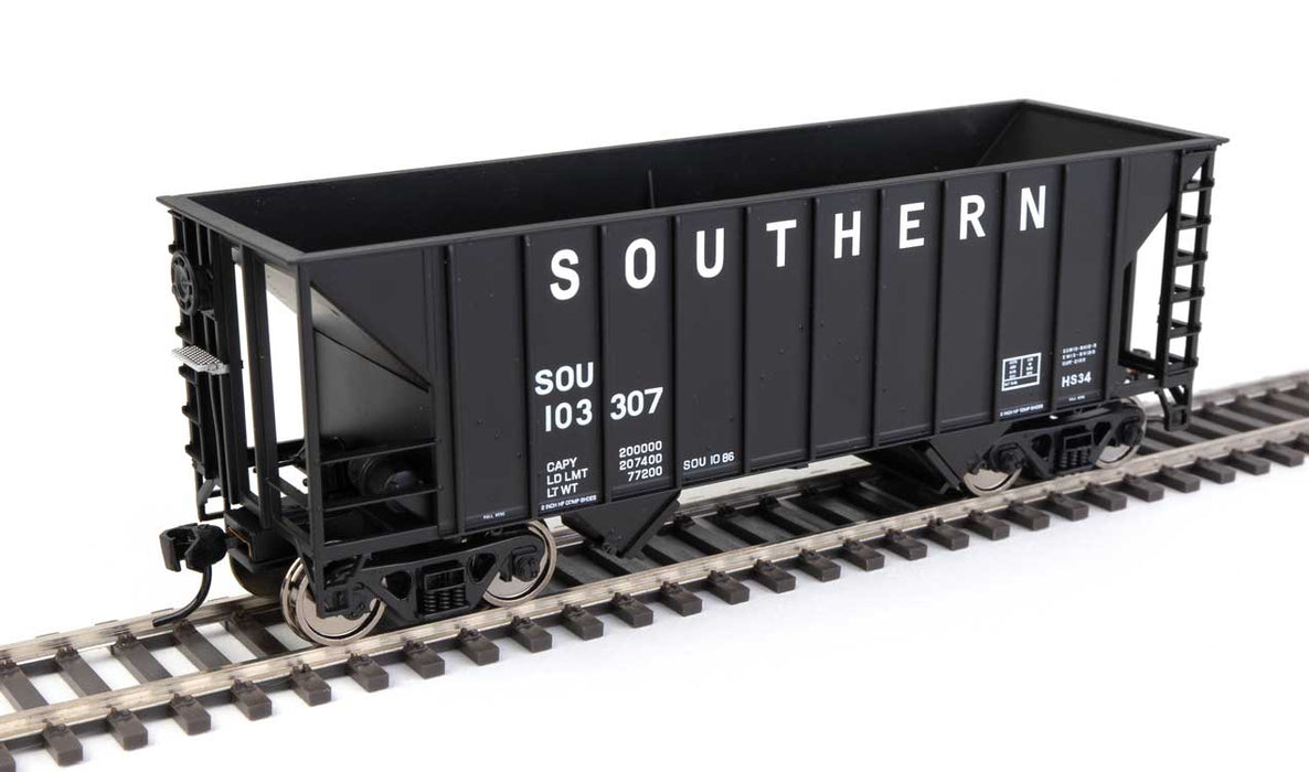 Walthers MainLine 910-56617 100 Ton 2 Bay Hopper Southern Black SOU 103307