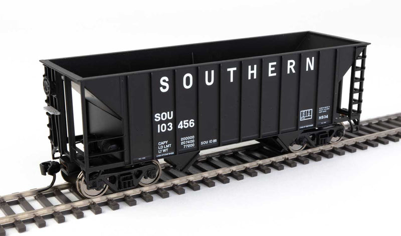 Walthers MainLine 910-56619 100 Ton 2 Bay Hopper Southern Black SOU 103456