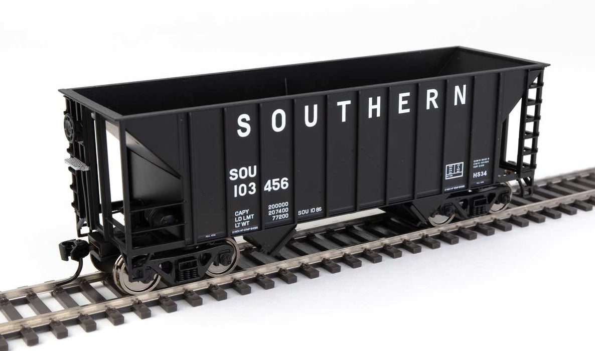 Walthers MainLine 910-56619 100 Ton 2 Bay Hopper Southern Black SOU 103456
