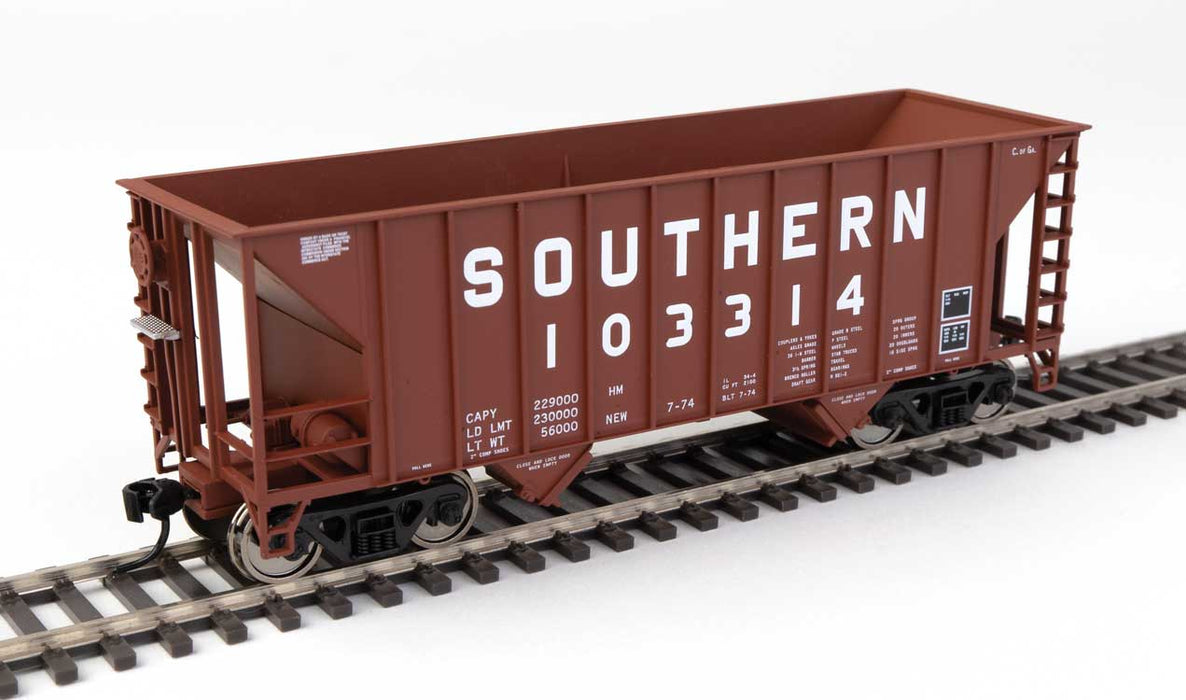 Walthers MainLine 910-56621 100 Ton 2 Bay Hopper Southern Brown SOU 103314