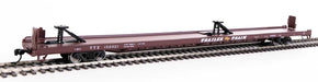 Walthers Mainline 910-5711 HO Scale 89' Channel Side Flatcar Trailer Train "Brown" TTX 150021