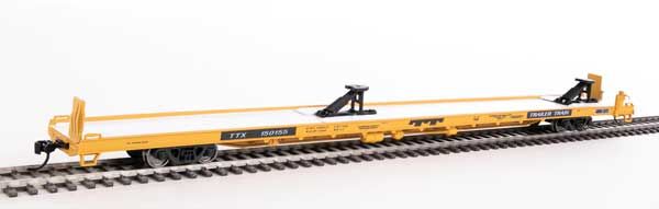 Walthers Mainline 910-5715 HO Scale 89' Channel Side Flatcar Trailer Train TTX 150155
