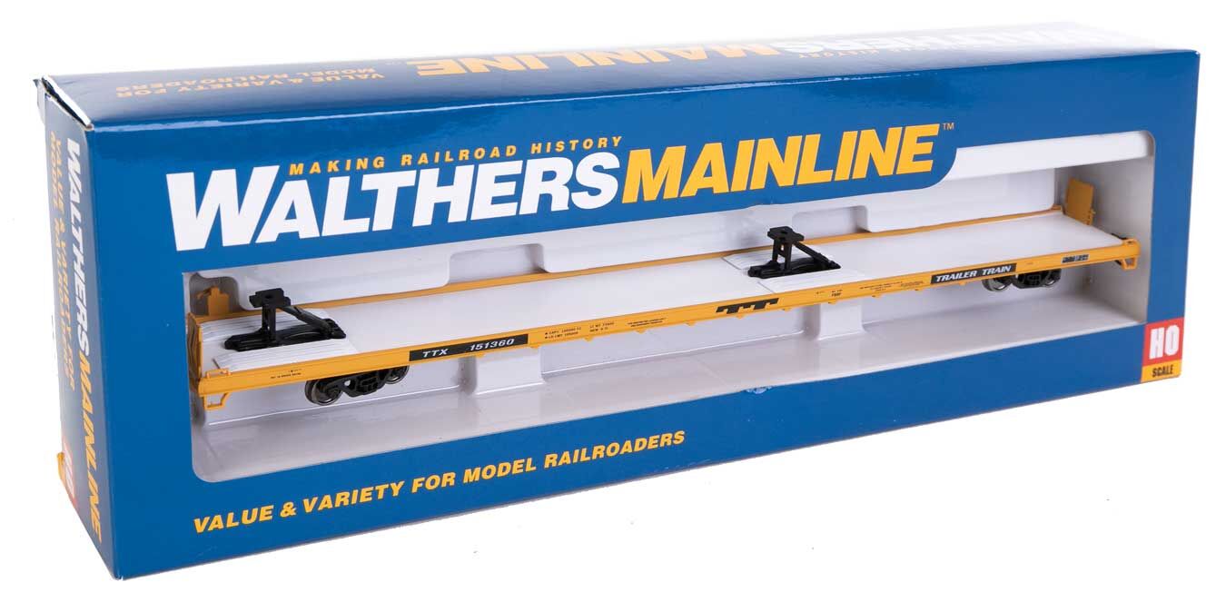 Walthers Mainline 910-5717 HO Scale 89' Channel Side Flatcar Trailer Train TTX 151360
