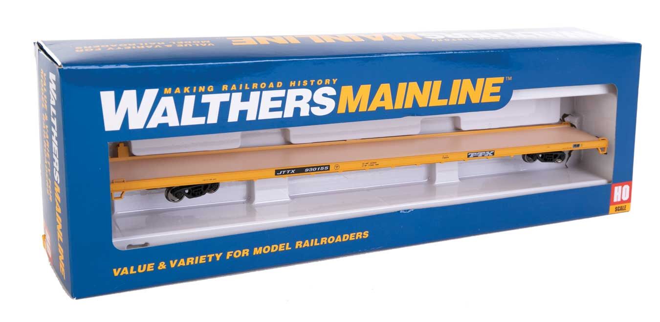 Walthers Mainline 910-5725 HO Scale 89' Channel Side Flatcar Trailer Train JTTX 930155
