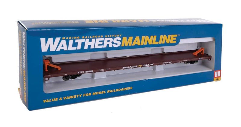 Walthers Mainline 910-5728 HO Scale 89' Channel Side Flatcar Trailer Train "Twin 45" KTTX 150469