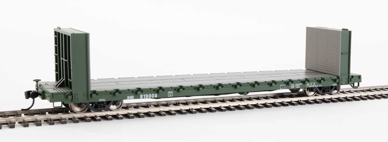 Walthers Mainline 910-5811 60' Pullman Bulkhead Flatcar Indiana Harbor Belt IHB 819008