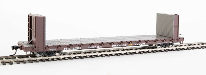 Walthers Mainline 910-5820 60' Pullman Bulkhead Flatcar Trailer Train PTTX 90593