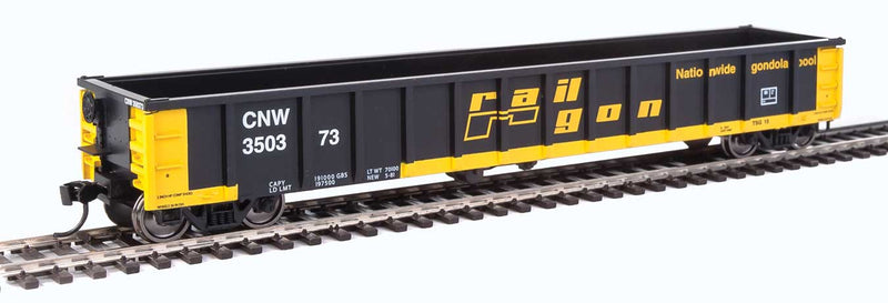 Walthers MainLine 910-6208 53' Gondola ex-Railgon Chicago NorthWestern CNW 350373