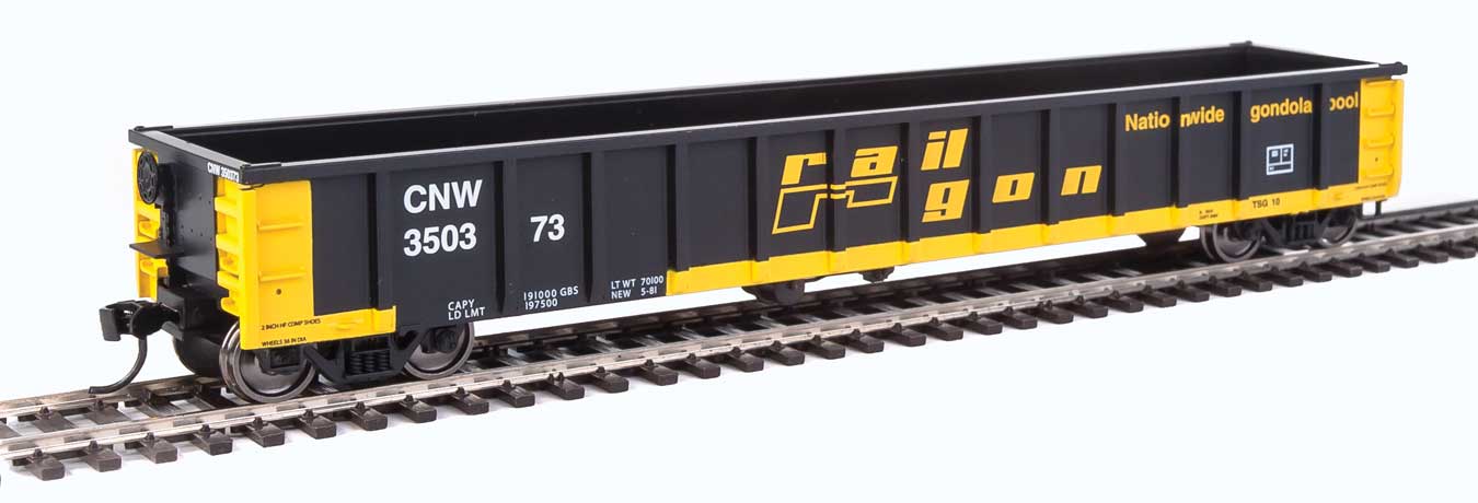 Walthers MainLine 910-6208 53' Gondola ex-Railgon Chicago NorthWestern CNW 350373