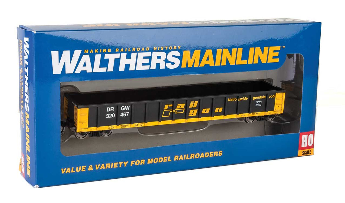 Walthers MainLine 910-6213 53' Gondola ex-Railgon Denver & Rio Grande D&RGW 320467