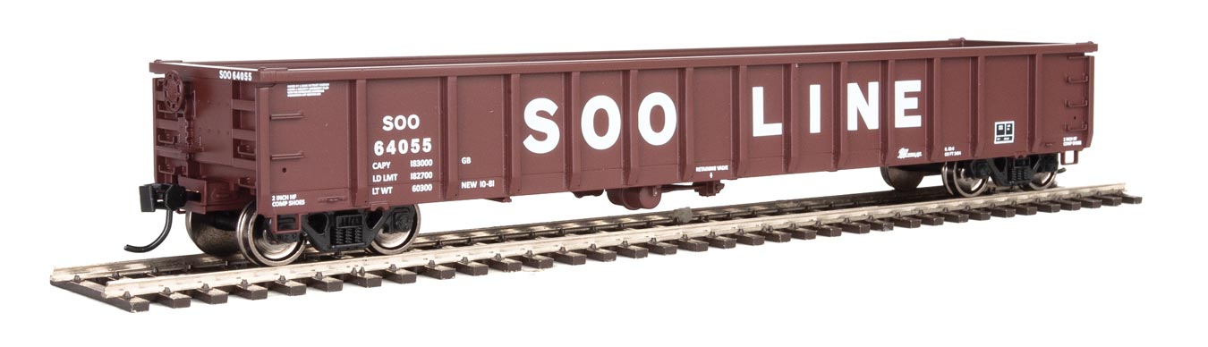 Walthers MainLine 910-6229 53' Gondola SOO Line 64055