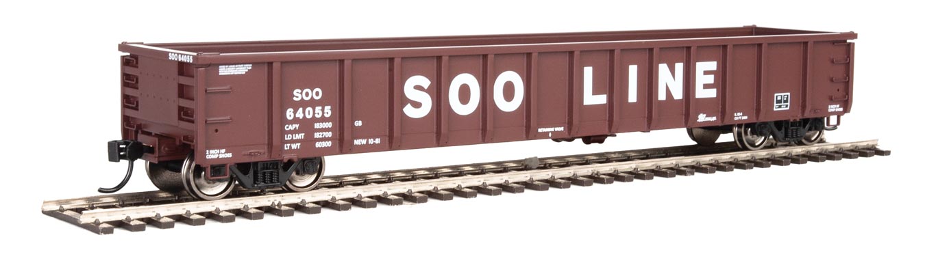 Walthers MainLine 910-6229 53' Gondola SOO Line 64055