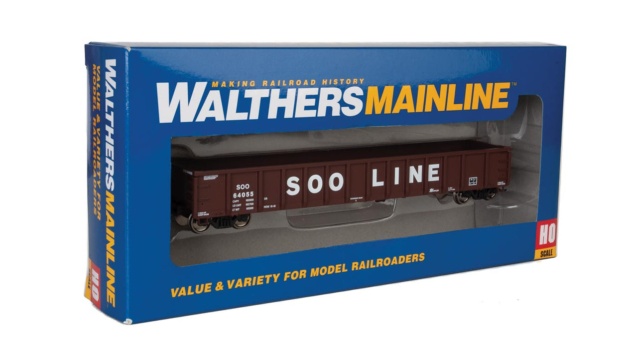 Walthers MainLine 910-6229 53' Gondola SOO Line 64055