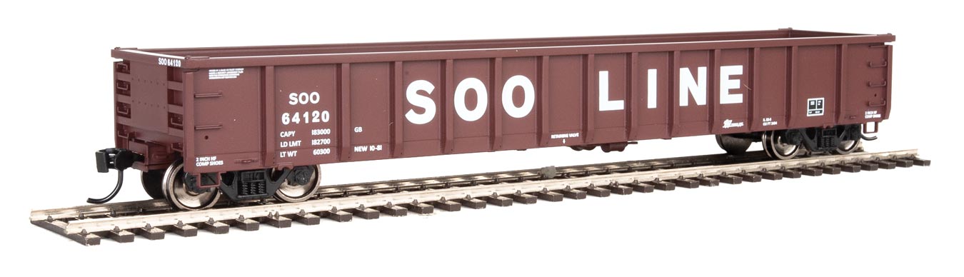 Walthers MainLine 910-6231 53' Gondola SOO Line 64120