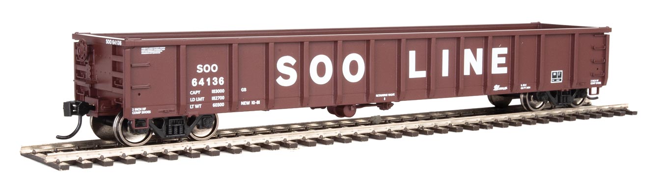 Walthers MainLine 910-6232 53' Gondola SOO Line 64136