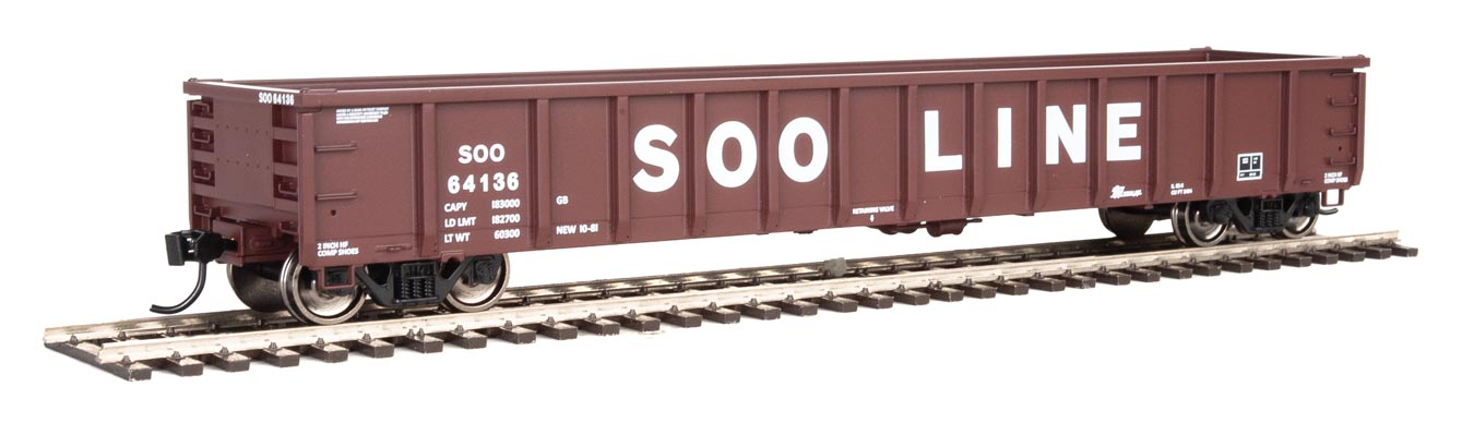 Walthers MainLine 910-6232 53' Gondola SOO Line 64136