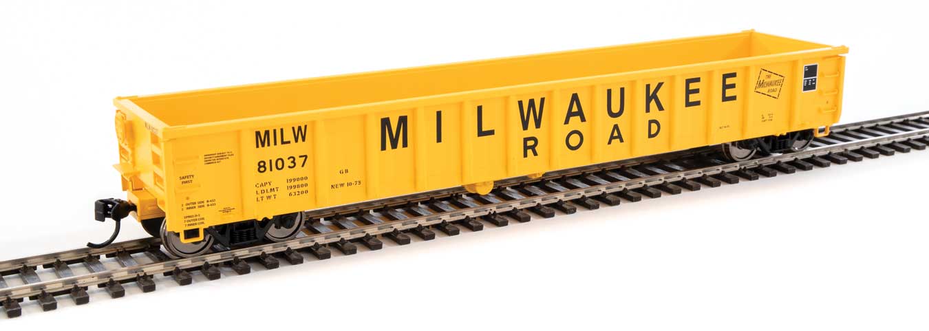 Walthers MainLine 910-6310 53' Gondola Milwaukee Road MILW 81037