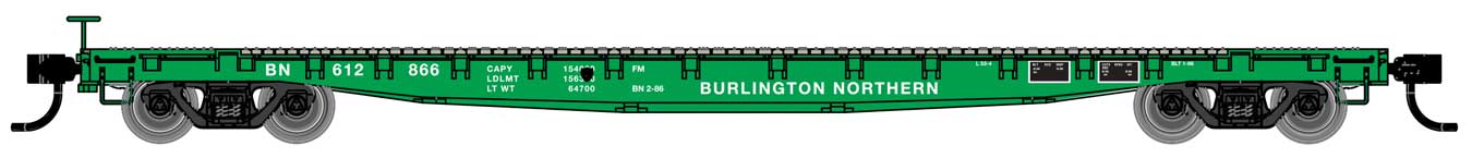 Walthers Mainline 910-6604 53' GSC Flatcar Burlington Northern BN 612898