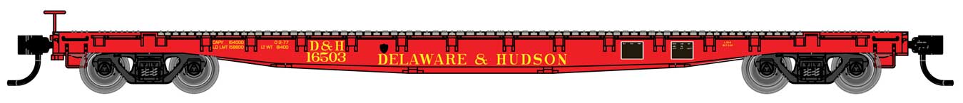 Walthers Mainline 910-6609 53' GSC Flatcar Delaware & Hudson D&H 16503