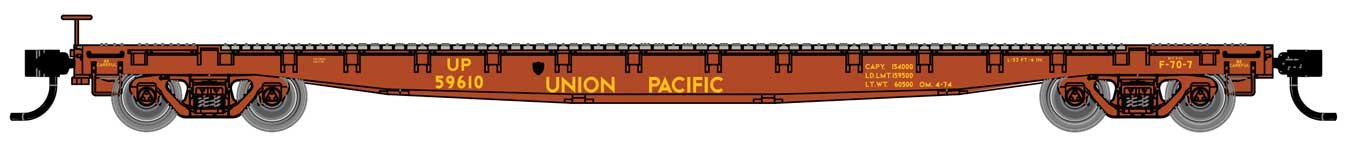 Walthers Mainline 910-6625 53' GSC Flatcar Union Pacific UP 59610