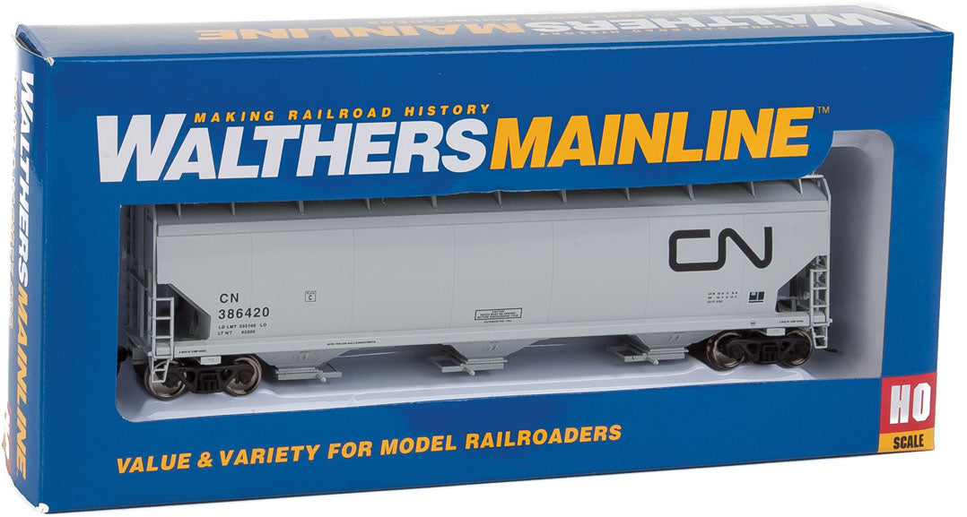 Walthers Mainline 910-7630 HO Scale 60' NSC 5150 3 Bay Covered Hopper Canadian National CN 386420