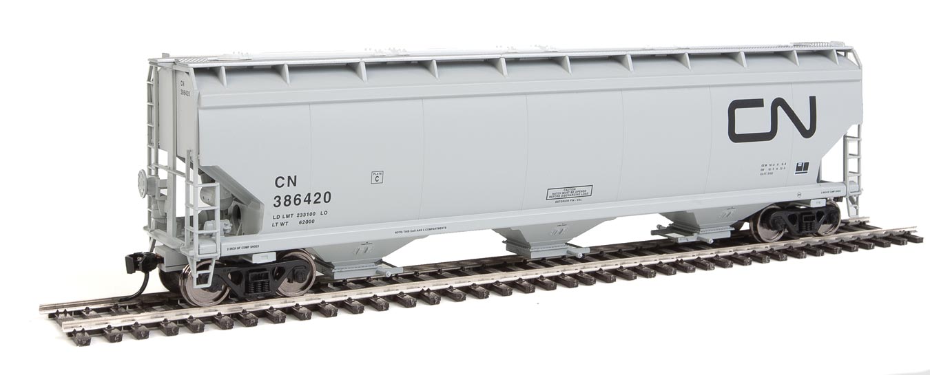 Walthers Mainline 910-7630 HO Scale 60' NSC 5150 3 Bay Covered Hopper Canadian National CN 386420