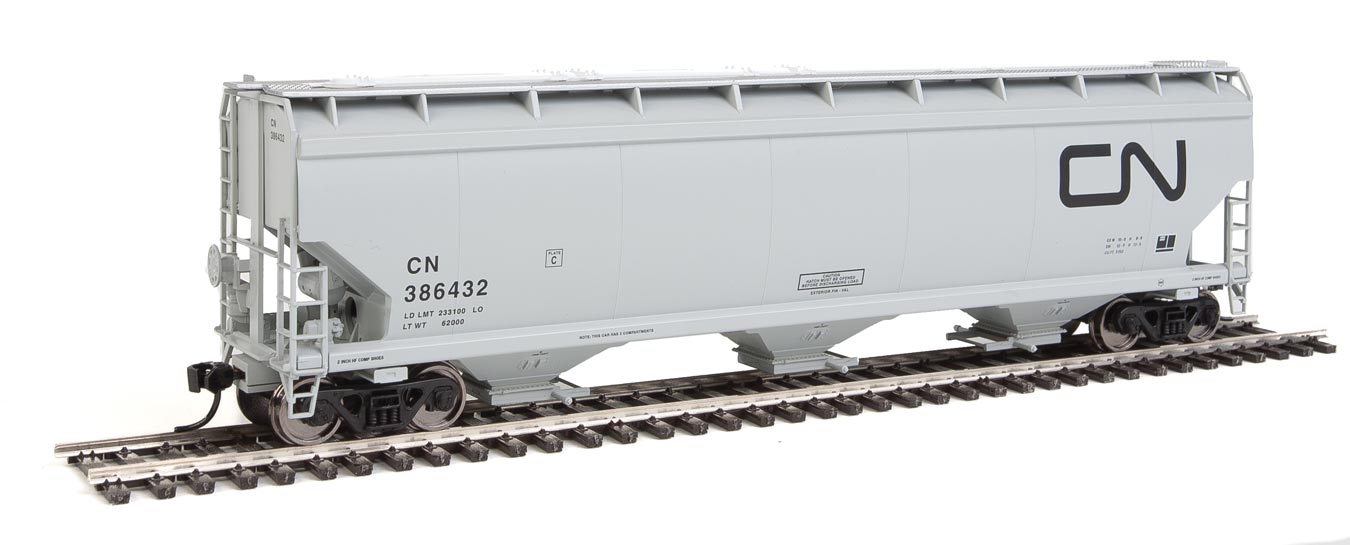 Walthers Mainline 910-7631 HO Scale 60' NSC 5150 3 Bay Covered Hopper Canadian National CN 386432