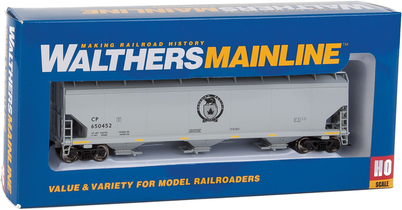 Walthers Mainline 910-7638 HO Scale 60' NSC 5150 3 Bay Covered Hopper Canadian Pacific CP 650452