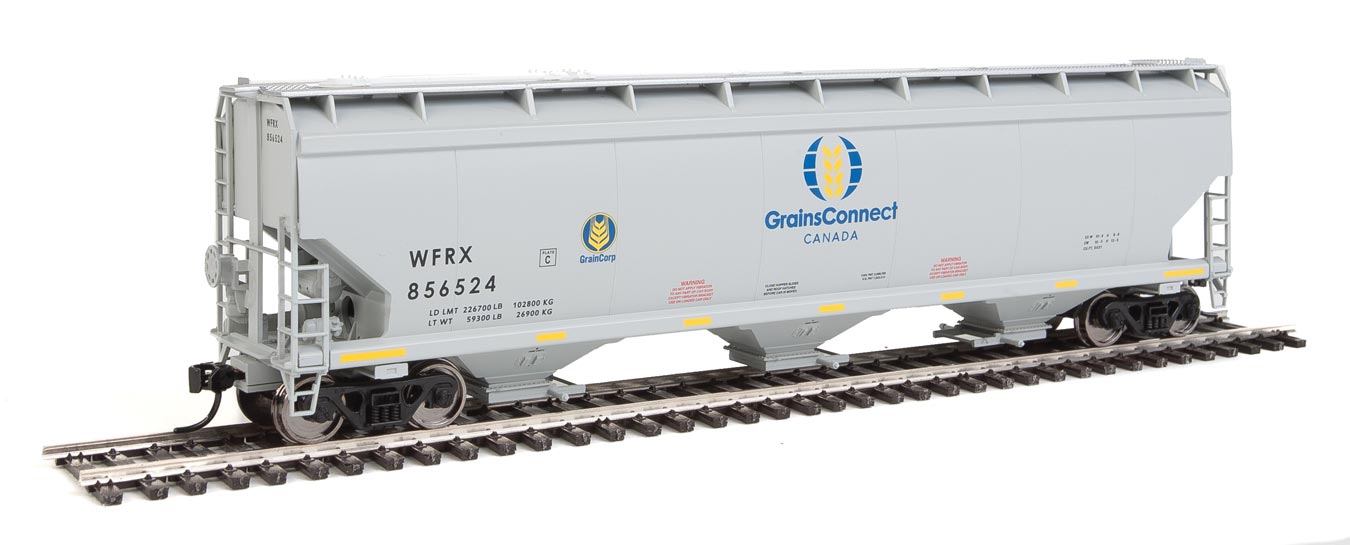 Walthers Mainline 910-7647 HO Scale 60' NSC 5150 3 Bay Covered Hopper Grain Connect WFRX 856524