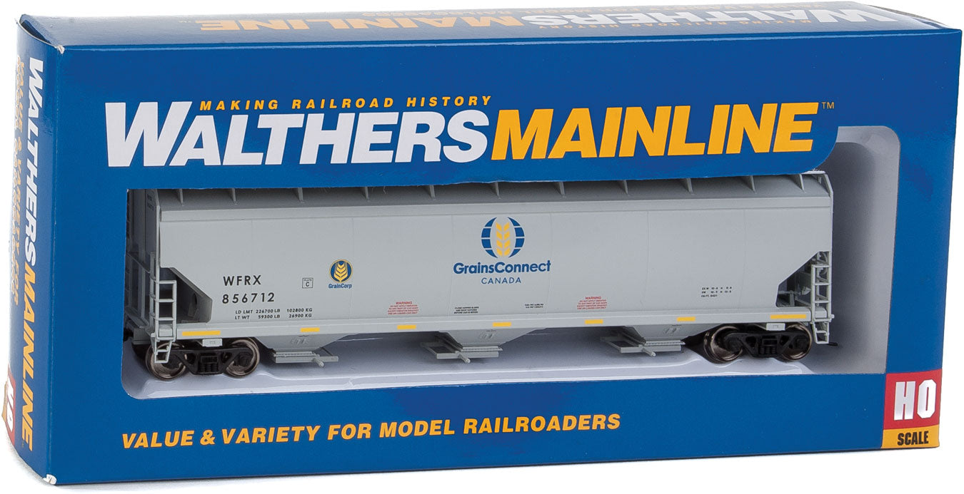 Walthers Mainline 910-7648 HO Scale 60' NSC 5150 3 Bay Covered Hopper Grain Connect WFRX 856712