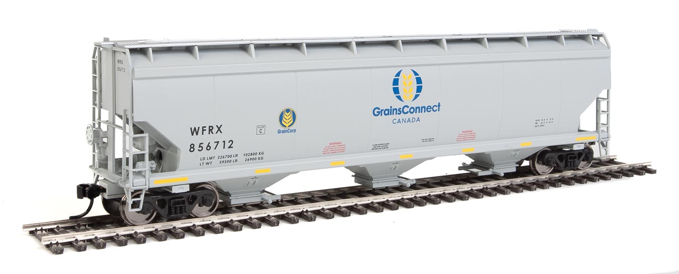 Walthers Mainline 910-7648 HO Scale 60' NSC 5150 3 Bay Covered Hopper Grain Connect WFRX 856712