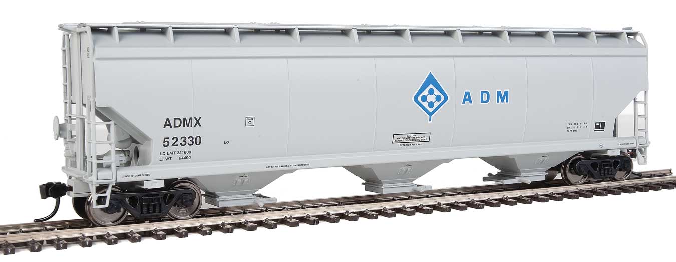 Walthers Mainline 910-7659 HO Scale 60' NSC 5150 3 Bay Covered Hopper ADMX 52330 - USED