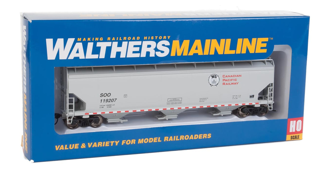 Walthers Mainline 910-7665 HO Scale 60' NSC 5150 3 Bay Covered Hopper Canadian Pacific SOO 119207