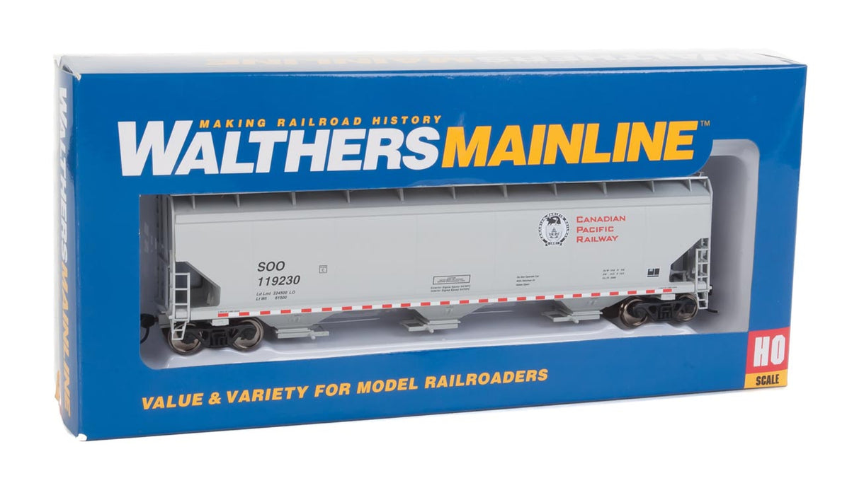 Walthers Mainline 910-7666 HO Scale 60' NSC 5150 3 Bay Covered Hopper Canadian Pacific SOO 119230
