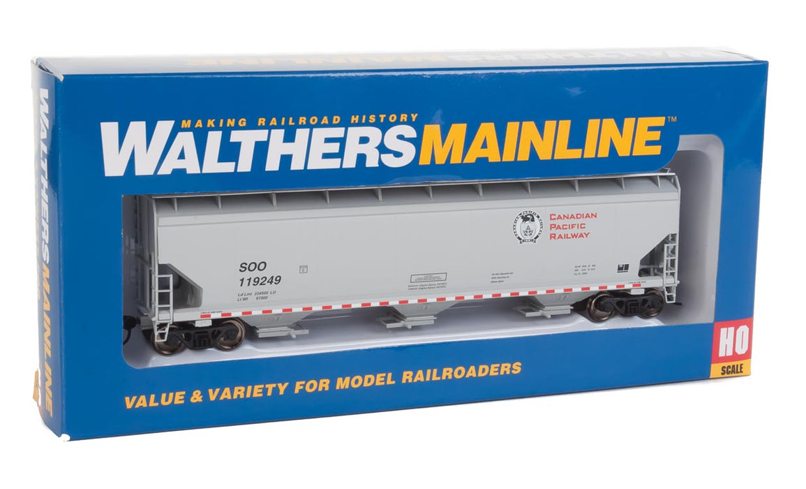 Walthers Mainline 910-7667 HO Scale 60' NSC 5150 3 Bay Covered Hopper Canadian Pacific SOO 119249