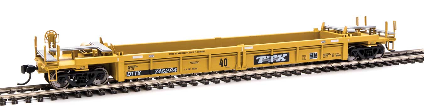 Walthers Mainline 910-8403 HO Scale Thrall Rebuilt 40' Well Car TTX DTTX 746224