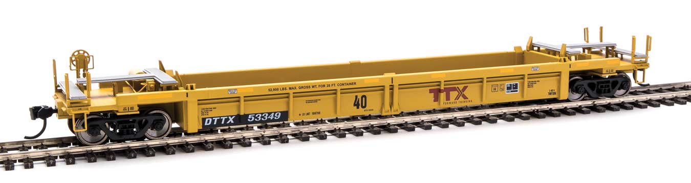 Walthers Mainline 910-8419 HO Scale Thrall Rebuilt 40' Well Car TTX DTTX 53349