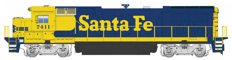Walthers Mainline 910-9567 HO Scale GE Dash 8-40B Diesel Santa Fe ATSF 7411