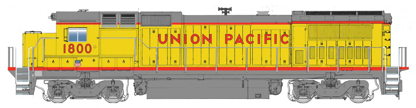 Walthers Mainline 910-9573 HO Scale GE Dash 8-40B Diesel Union Pacific UP 1800